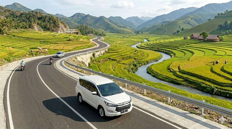 harga transportasi ke Air Terjun Tiu Teja