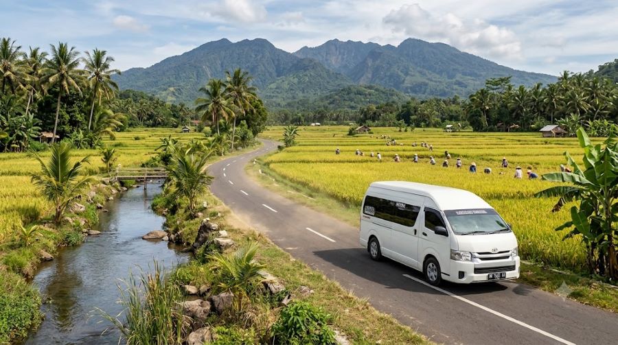 harga transportasi ke desa sade