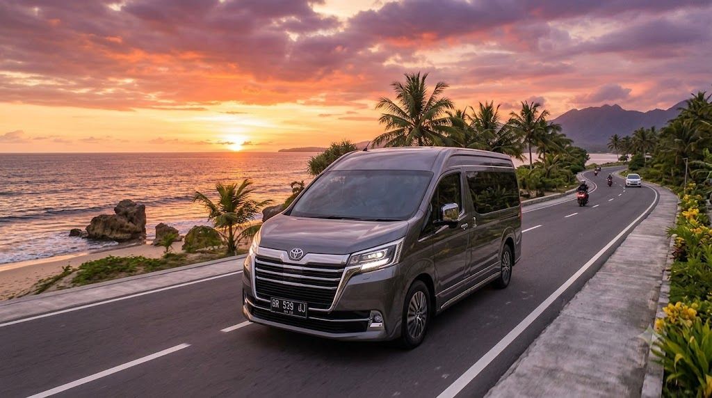 Hiace Premio Luxury untuk tamu VIP di Lombok