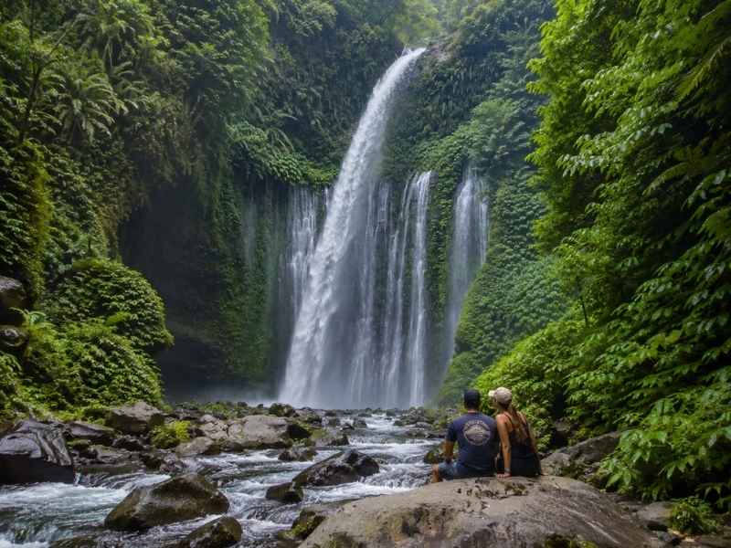 wisata air terjun tiu kelep lombok