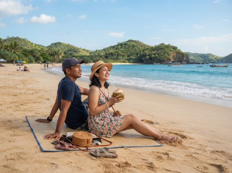 Pantai Selong Belanak untuk pasangan