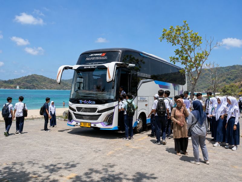 Bus Pariwisata untuk Study Tour Lombok