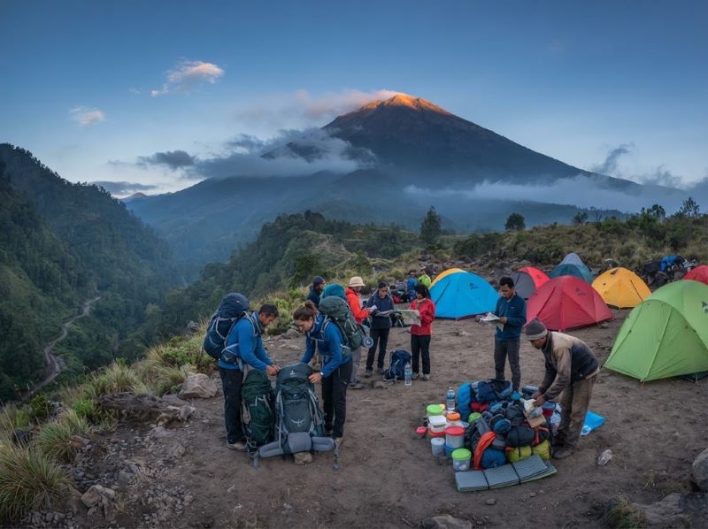 jalur terbaik ke danau segara anak