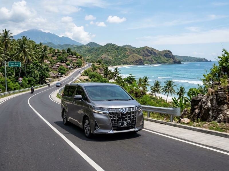 Alphard untuk honeymoon di Lombok nyaman
