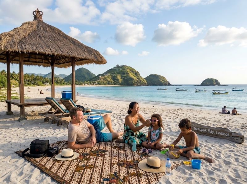 Pantai Gerupuk untuk keluarga