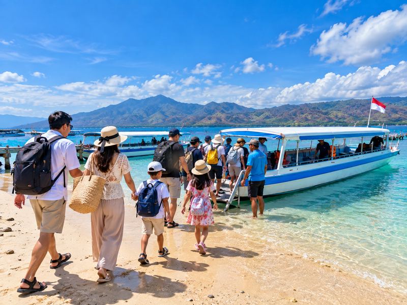 Perjalanan keluarga menuju kawasan Gili Pasir Lombok Timur