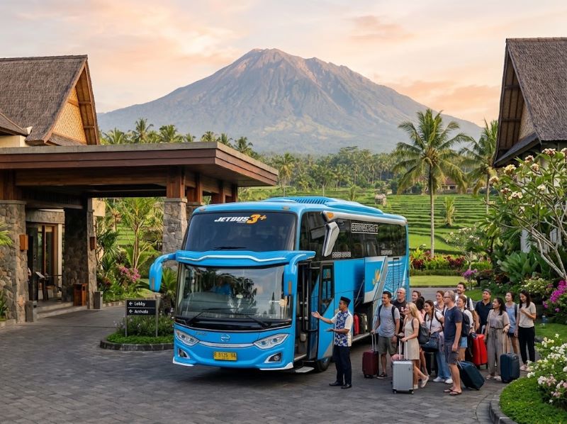 big bus untuk rombongan wisata Lombok