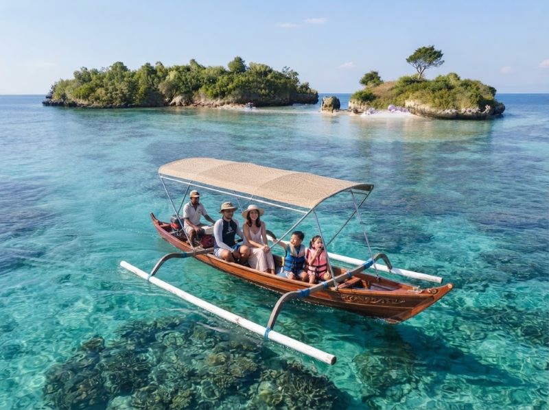 keluarga berwisata ke Gili Petelu