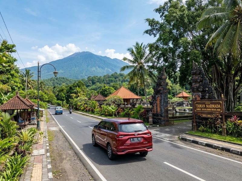 perjalanan wisata Taman Narmada