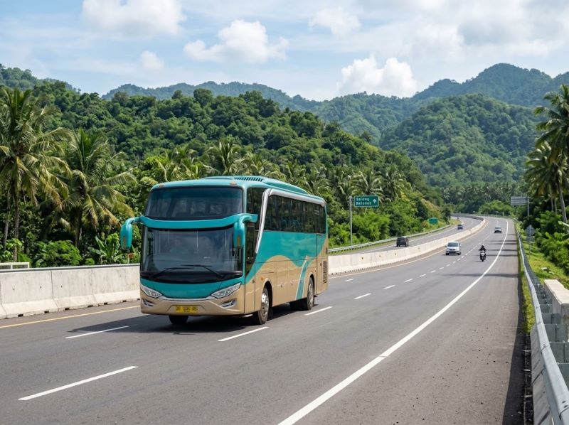 rombongan ke Pantai Selong Belanak
