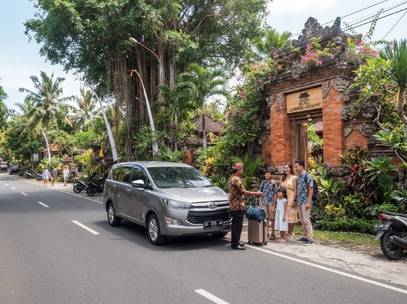 sopir pribadi menjemput wisatawan lokal