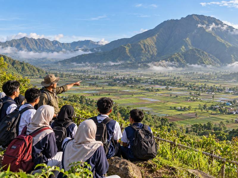 study tour edukatif menuju kawasan Sembalun Lombok