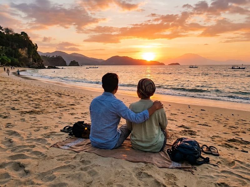 sunset Pantai Malimbu
