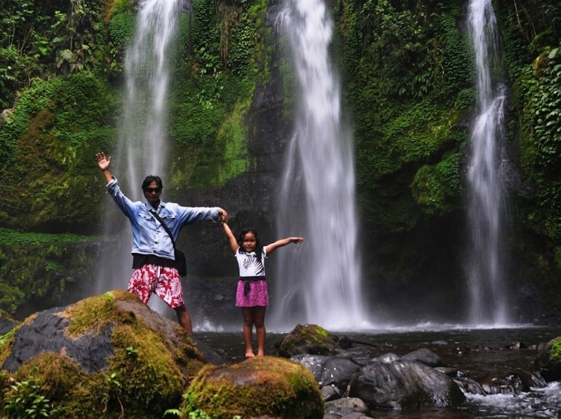 wisata air terjun Tiu Teja untuk anak