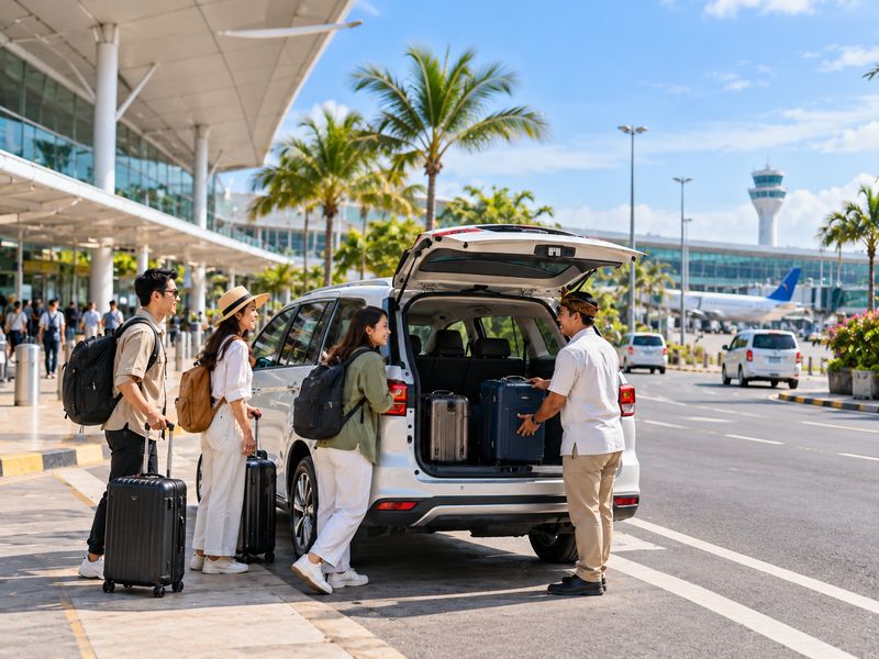 Perjalanan wisata dari Bandara Internasional Lombok menuju kawasan Senaru