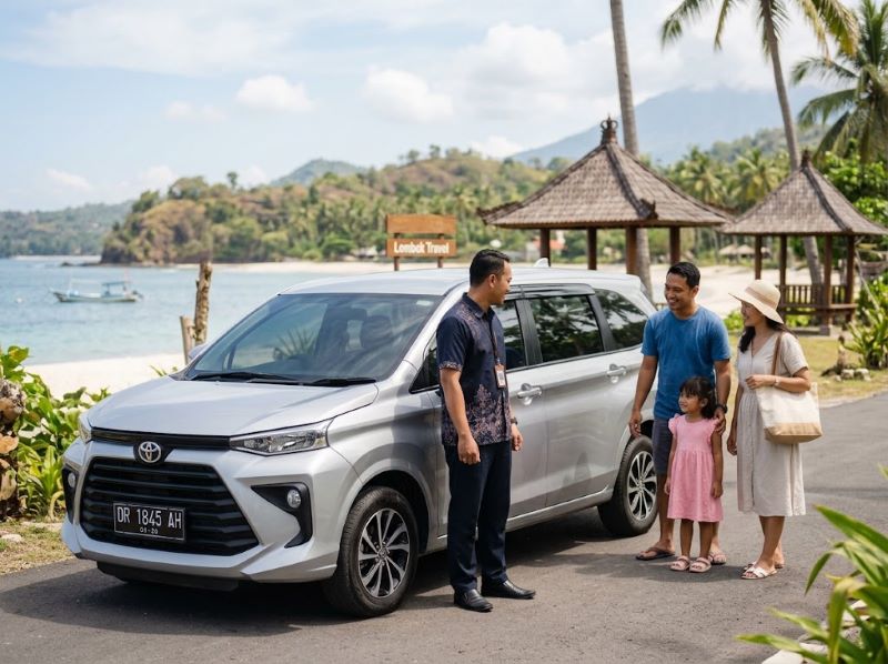 Transportasi wisata Lombok dengan driver profesional untuk keluarga