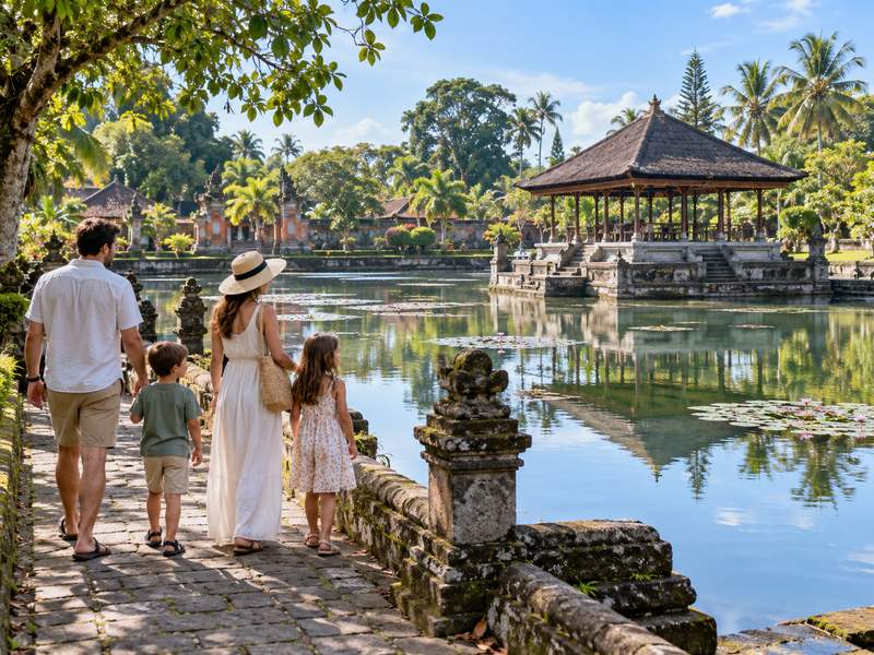 suasana tenang di kawasan Taman Mayura untuk liburan keluarga
