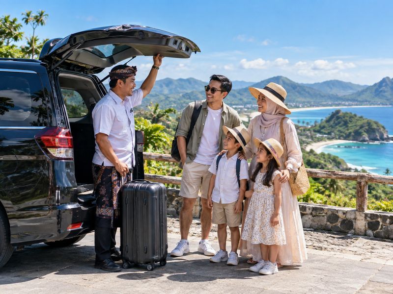 wisata keluarga di Lombok dengan mobil dan driver lokal