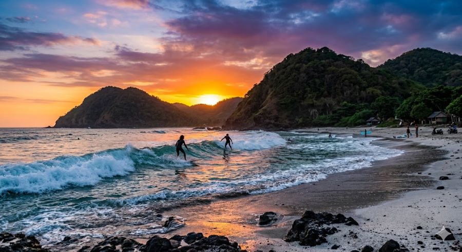 Pantai Mawi untuk sunset