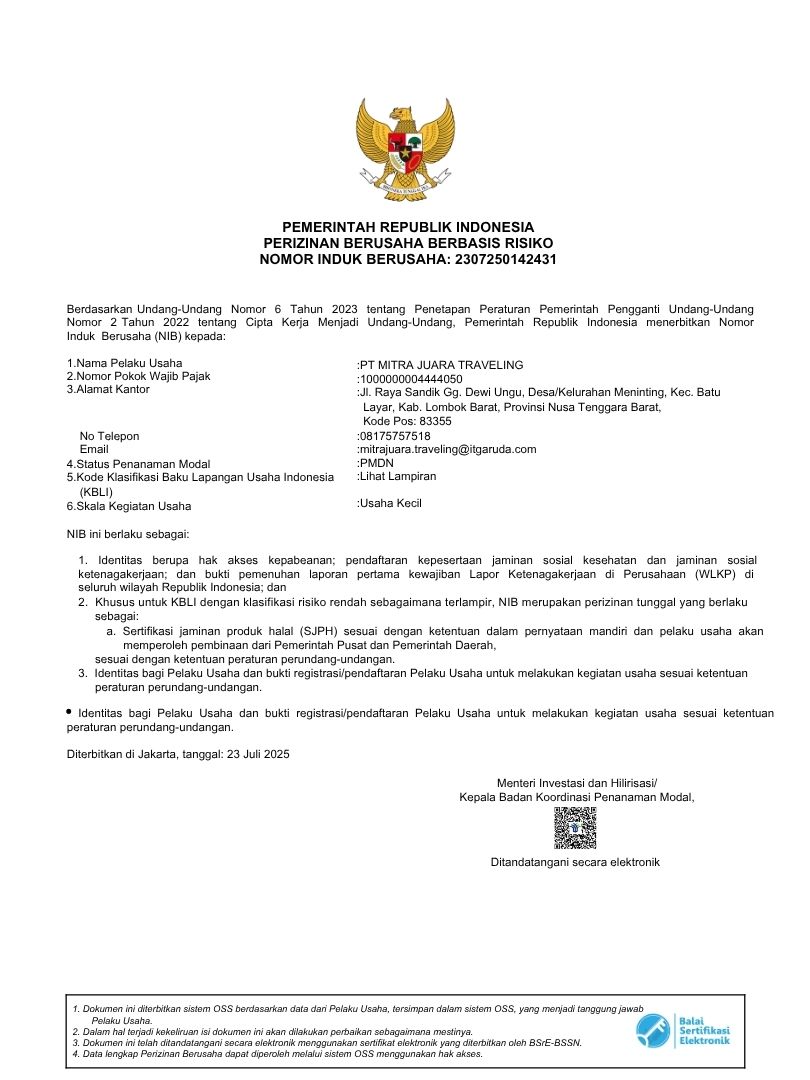 Terdaftar resmi di pemerintah