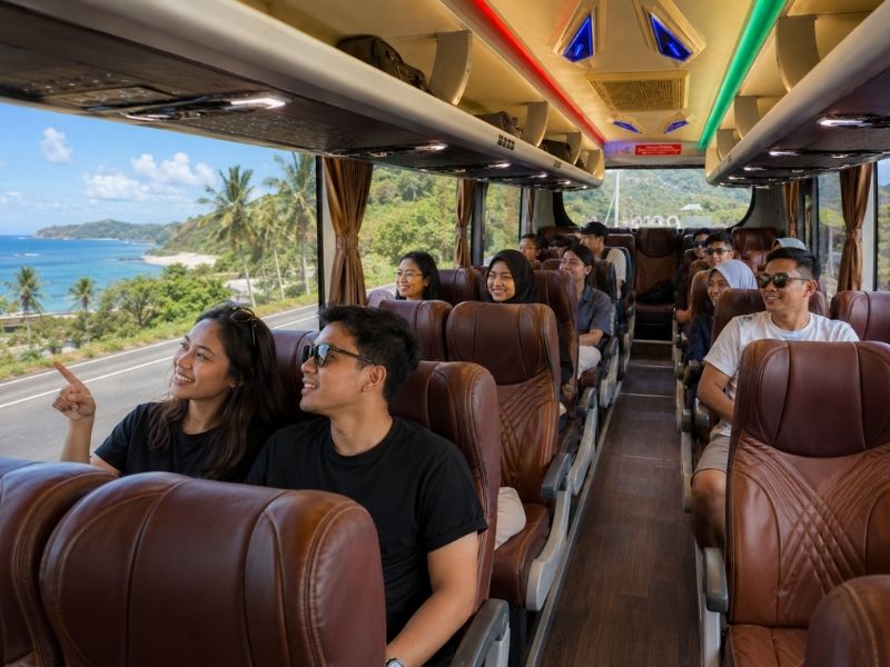 paket bus pariwisata lombok 31 seat