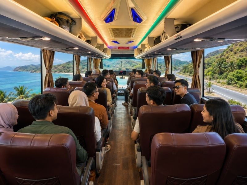 paket sewa bus lombok untuk rombongan