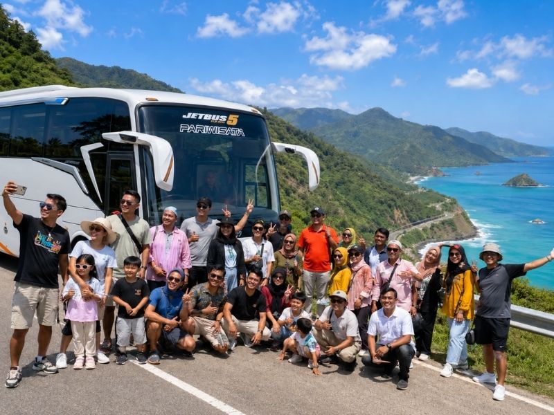 paket sewa bus lombok untuk rombongan