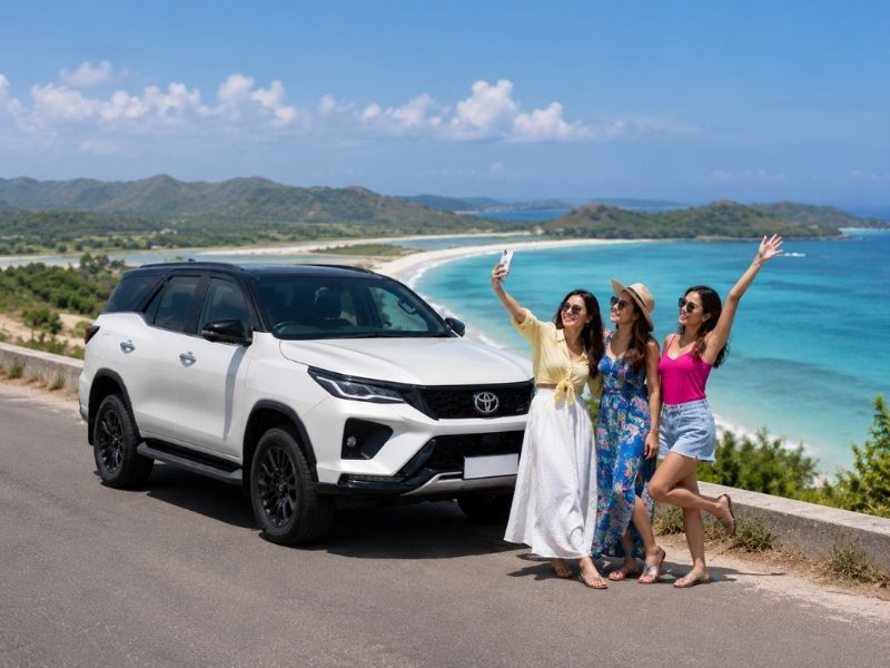 rental fortuner lombok driver bbm