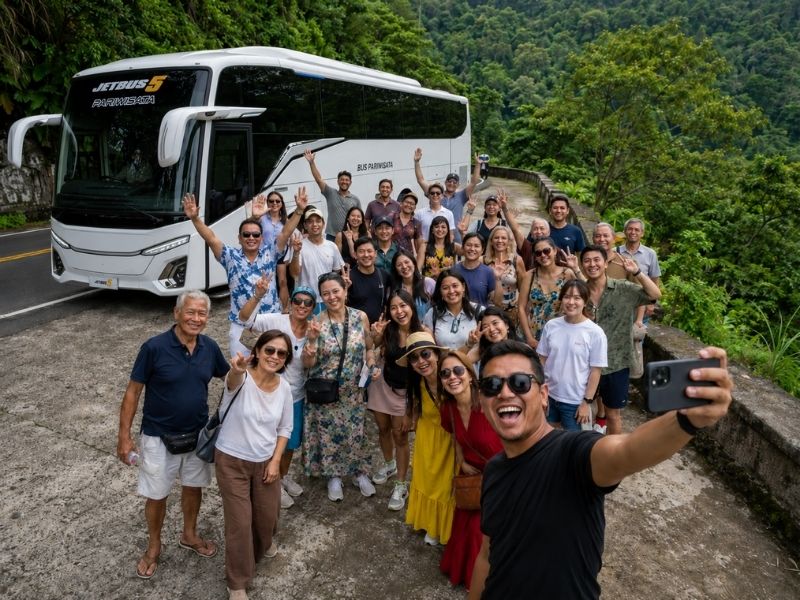 sewa bus 38 seat lombok 3 hari