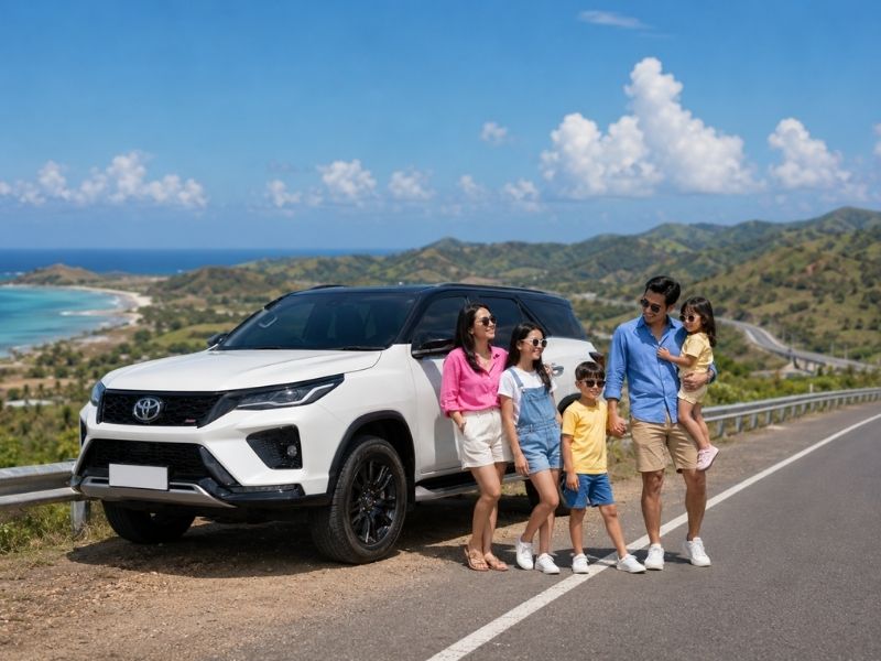 sewa fortuner lombok dengan supir