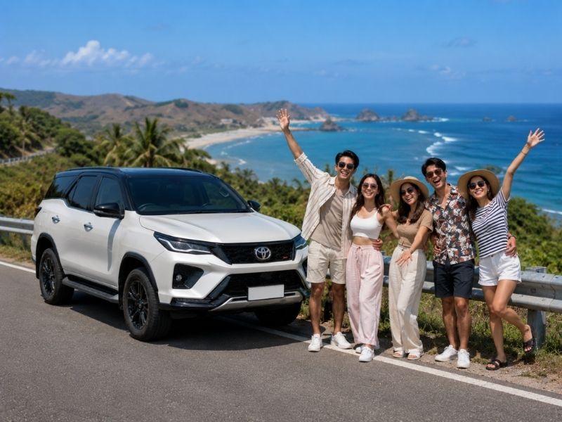 sewa fortuner lombok premium