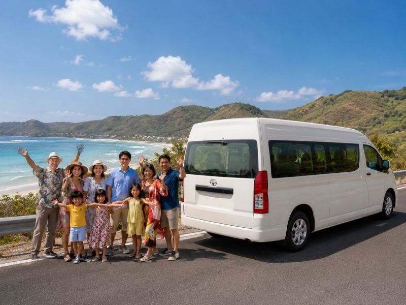 sewa hiace lombok dengan supir