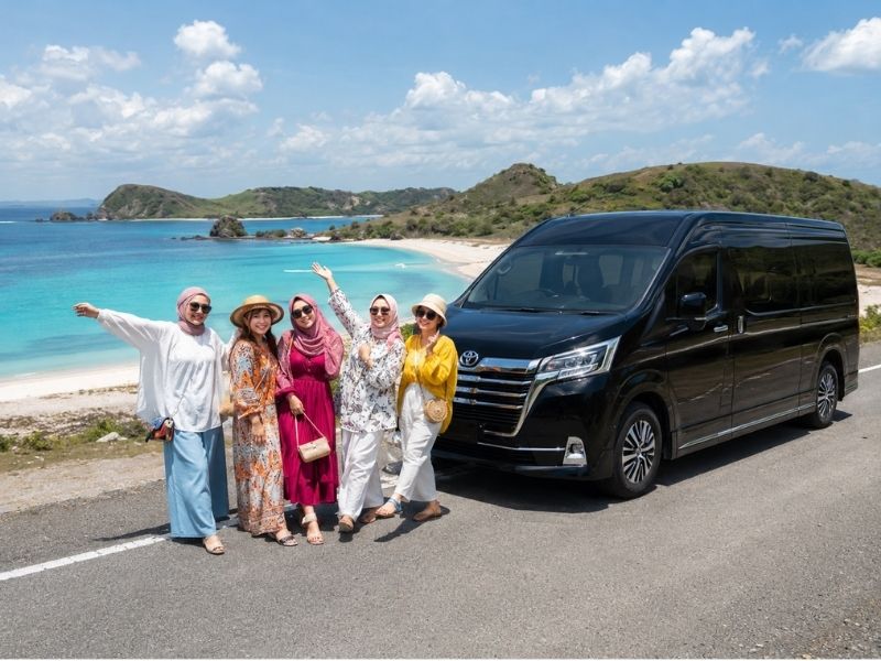 sewa hiace premio luxury dengan supir lombok