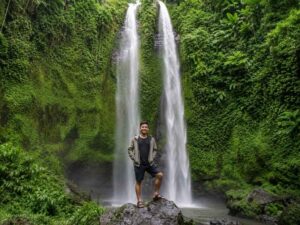 wisata air terjun tiu teja Lombok utara