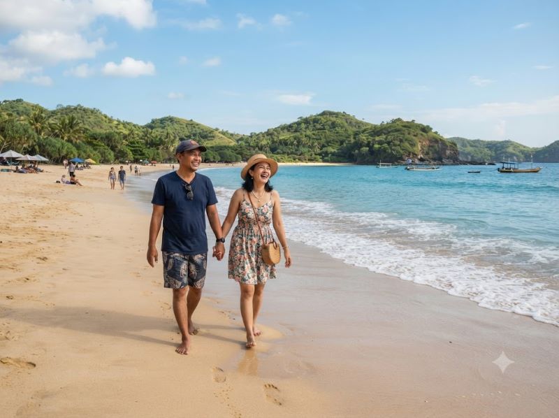 Pantai Selong Belanak untuk pasangan