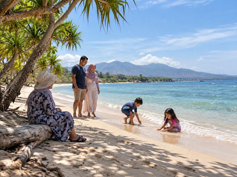 pantai sire untuk keluarga di lombok