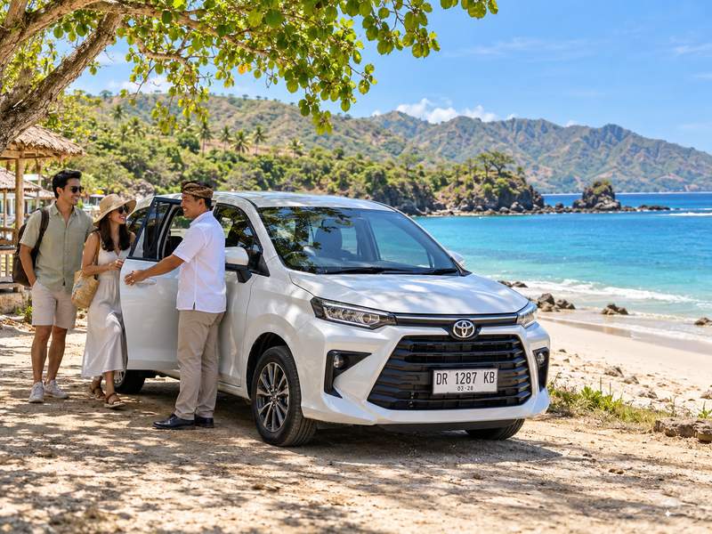 sewa mobil Lombok ke Pantai Sire